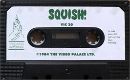Cartridge artwork for Squish on the Commodore VIC-20.