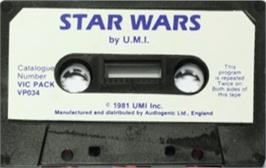 Cartridge artwork for Star Wars on the Commodore VIC-20.