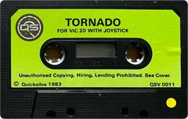 Cartridge artwork for Tornado on the Commodore VIC-20.