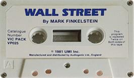 Cartridge artwork for Wall Street on the Commodore VIC-20.