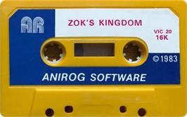 Cartridge artwork for Zok's Kingdom on the Commodore VIC-20.
