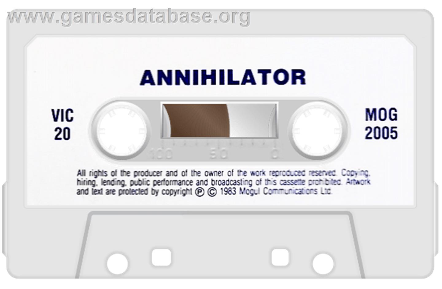 Annihilator - Commodore VIC-20 - Artwork - Cartridge