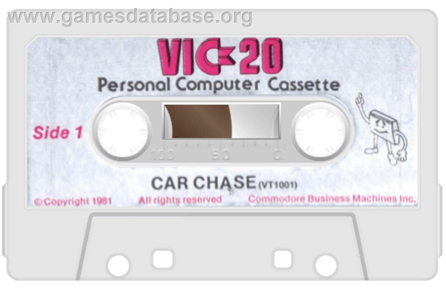 Car Chase - Commodore VIC-20 - Artwork - Cartridge