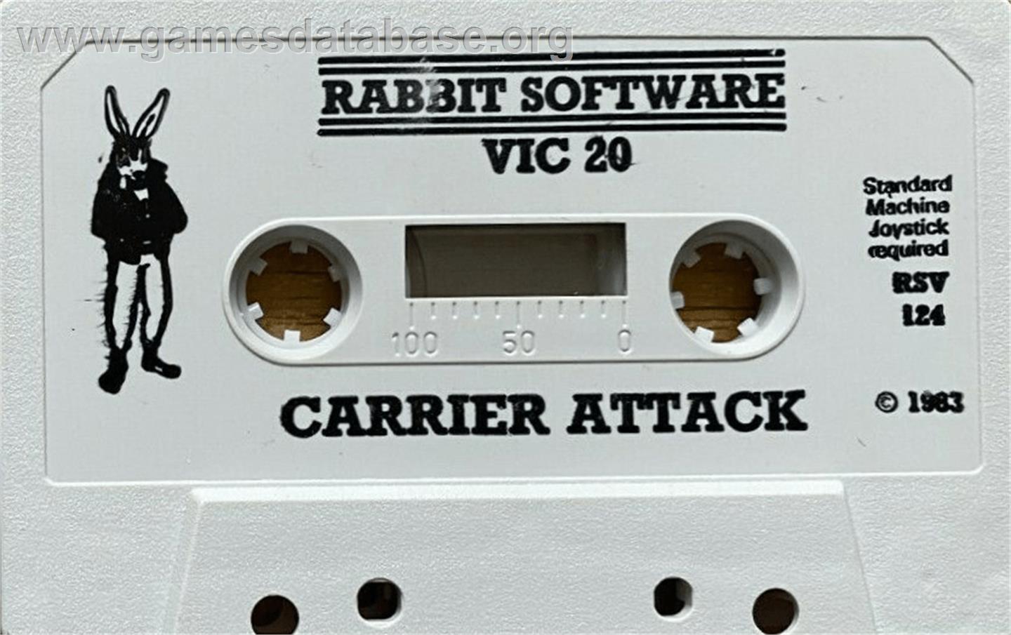 Carrier Attack - Commodore VIC-20 - Artwork - Cartridge
