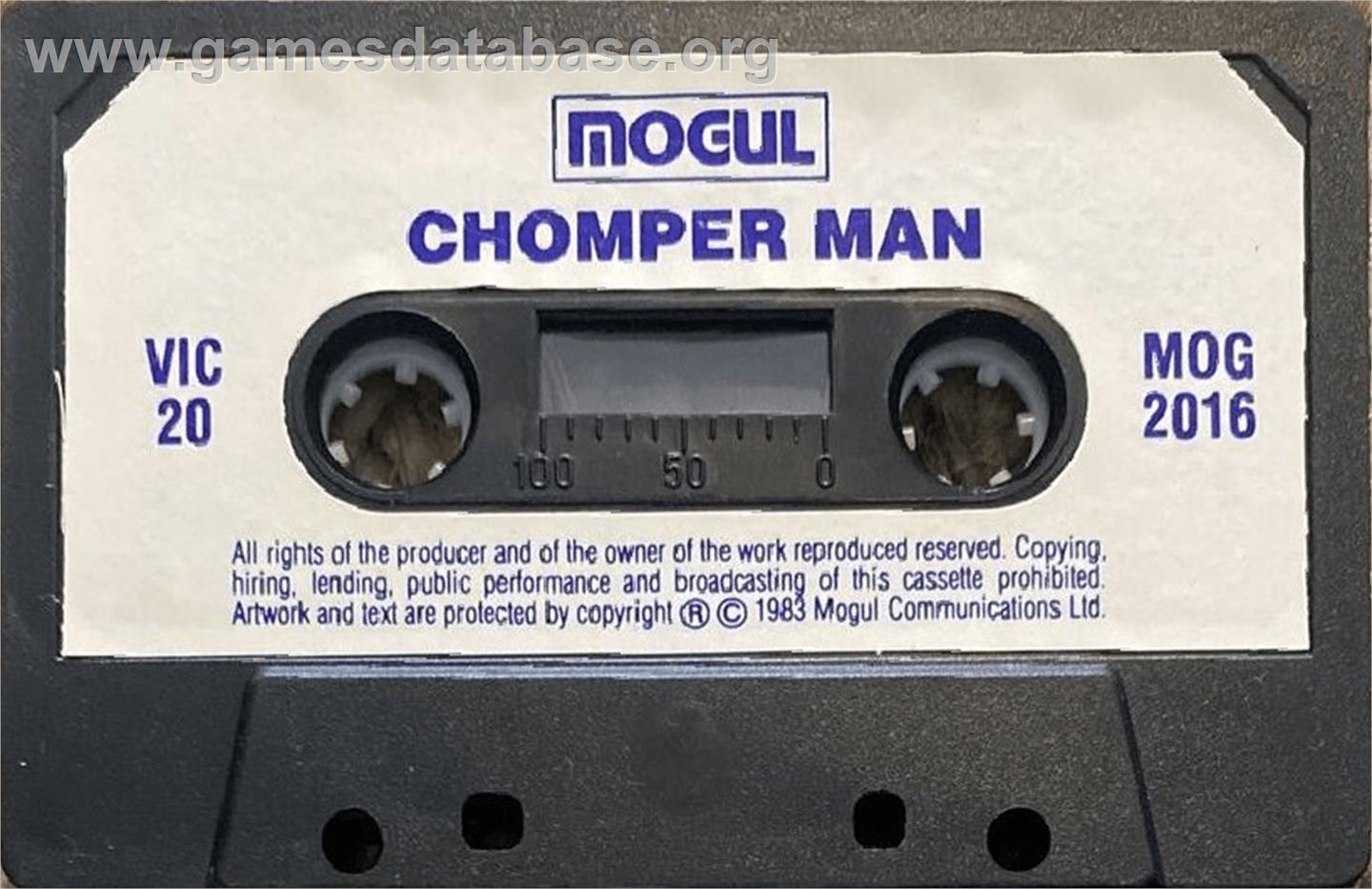 Chomper Man - Commodore VIC-20 - Artwork - Cartridge