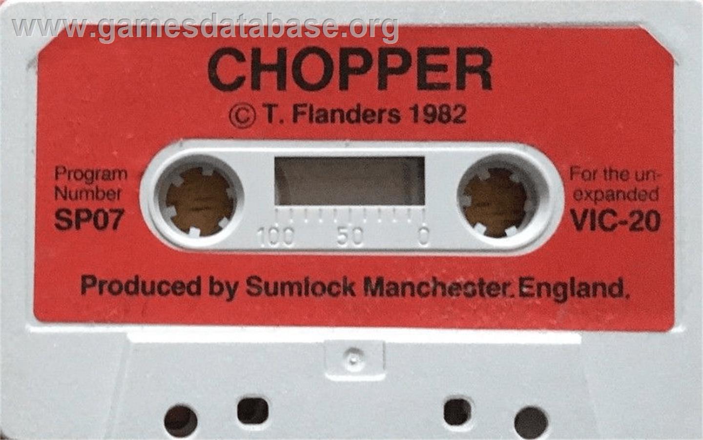 Chopper - Commodore VIC-20 - Artwork - Cartridge