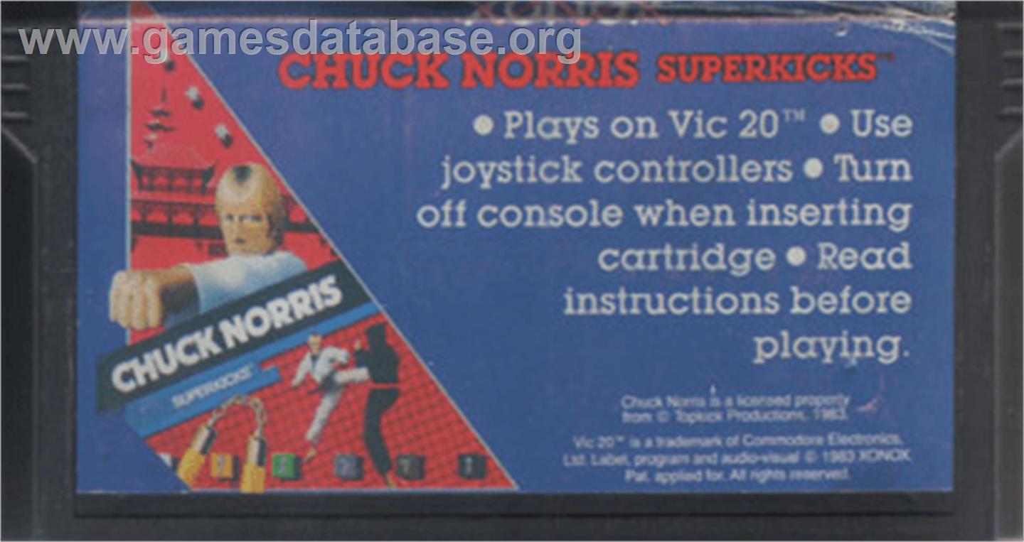 Chuck Norris Superkicks - Commodore VIC-20 - Artwork - Cartridge
