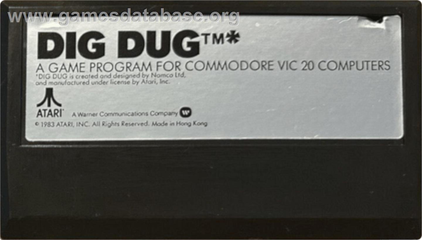 Dig Dug - Commodore VIC-20 - Artwork - Cartridge