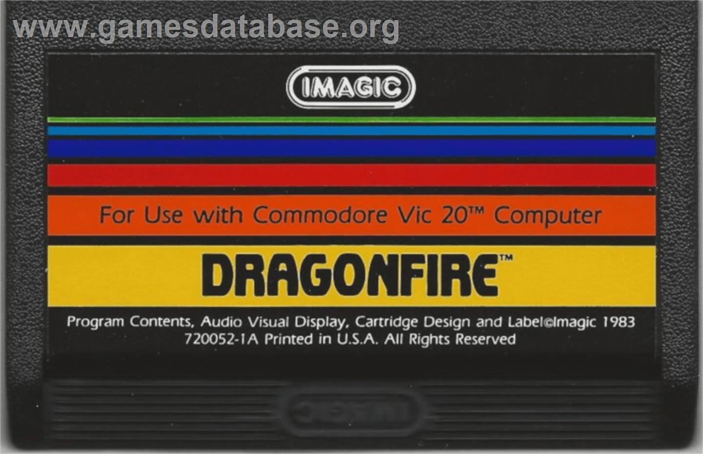 Dragonfire - Commodore VIC-20 - Artwork - Cartridge