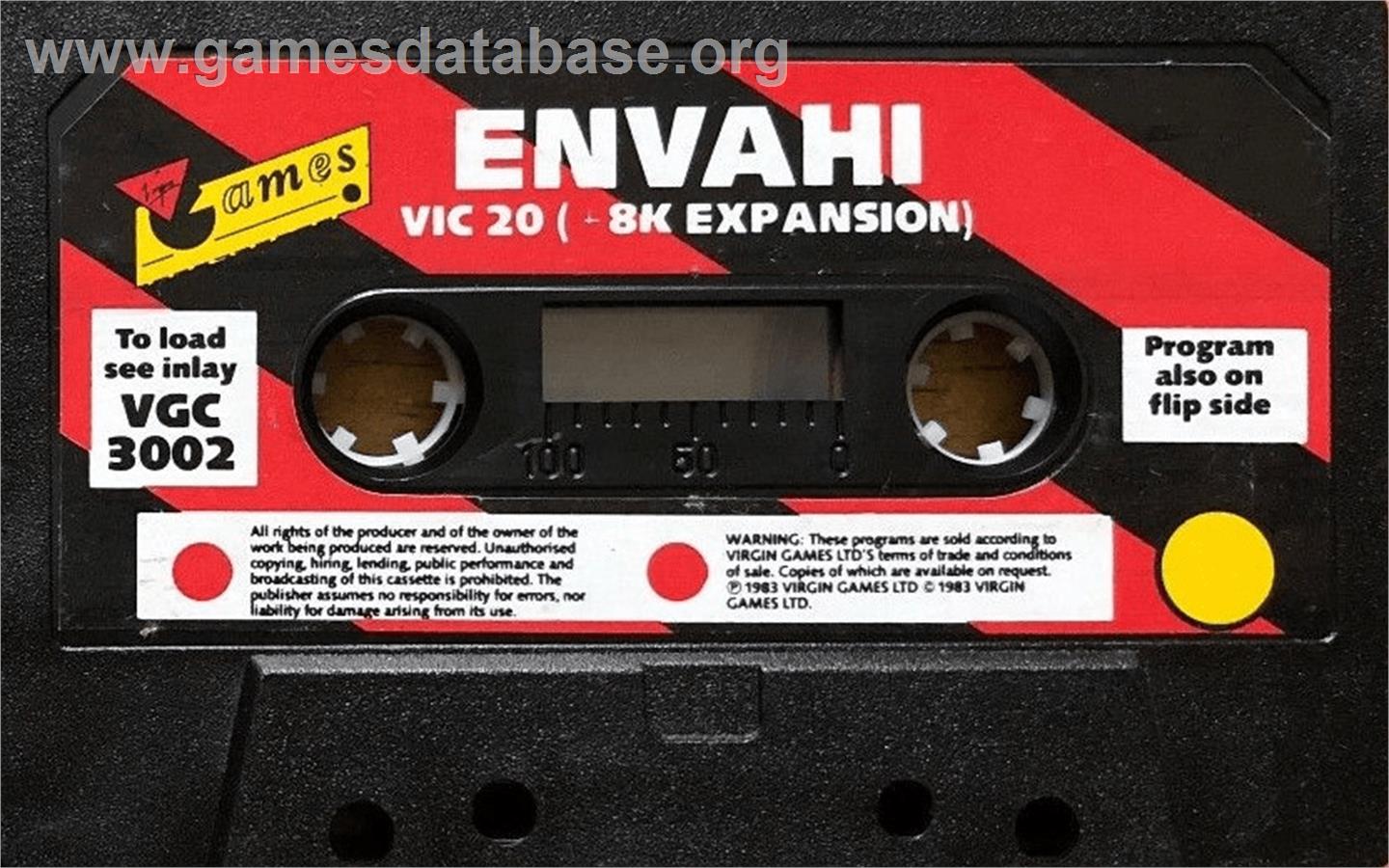 Envahi - Commodore VIC-20 - Artwork - Cartridge