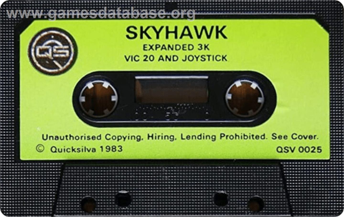 Skyhawk - Commodore VIC-20 - Artwork - Cartridge