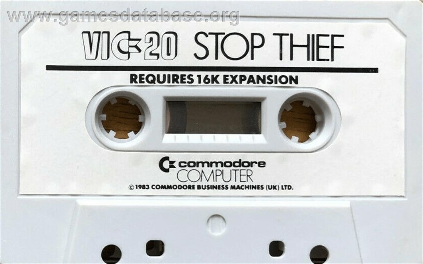 Stop Thief - Commodore VIC-20 - Artwork - Cartridge