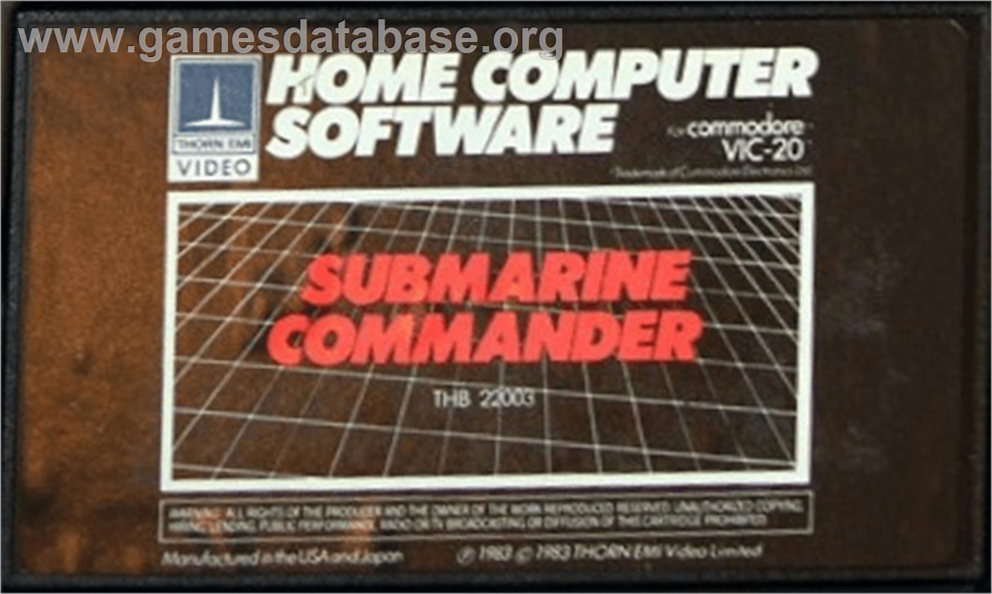 Submarine Commander - Commodore VIC-20 - Artwork - Cartridge