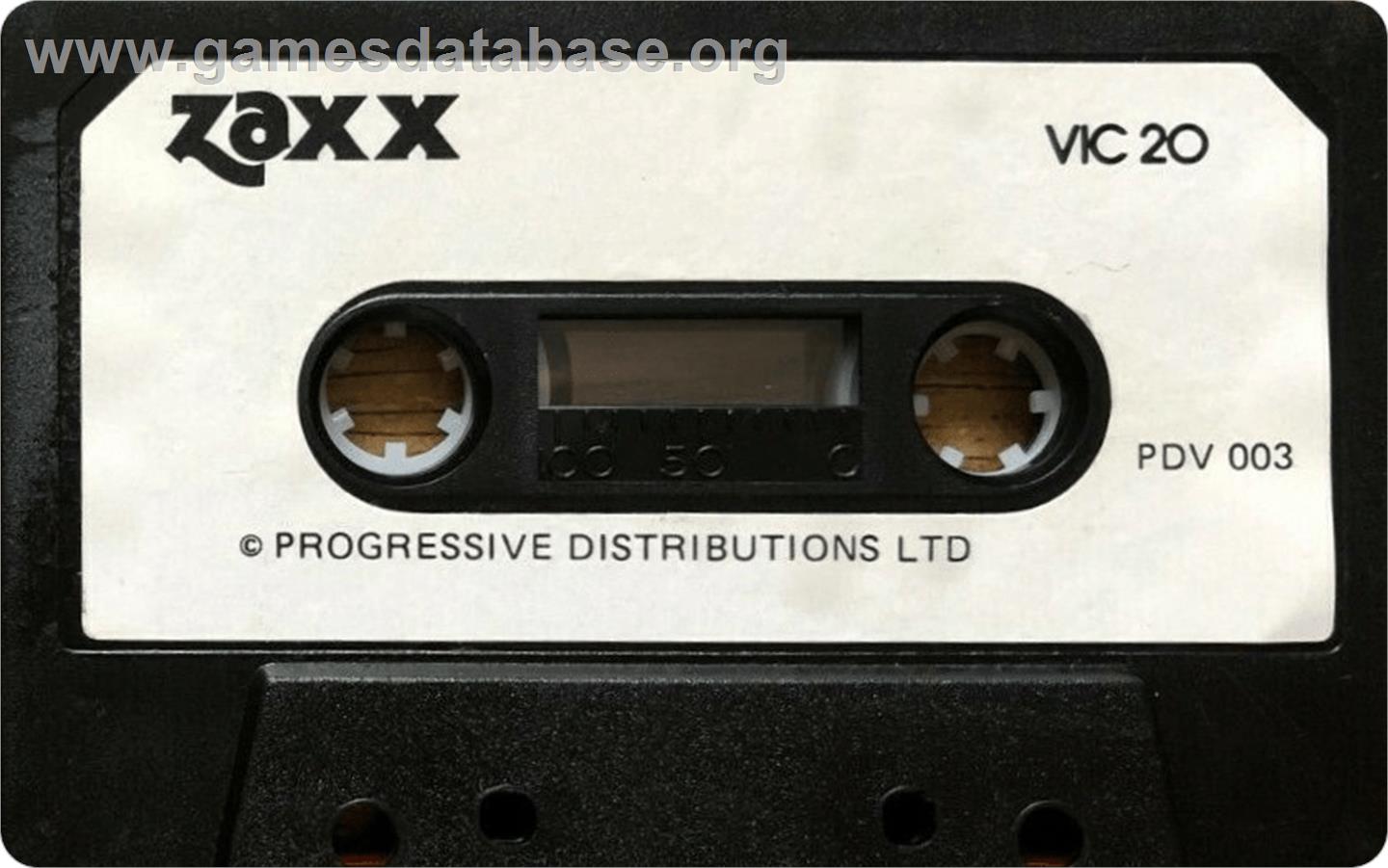 Zaxx - Commodore VIC-20 - Artwork - Cartridge