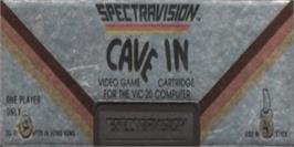 Top of cartridge artwork for Cave-in on the Commodore VIC-20.