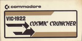 Top of cartridge artwork for Cosmic Cruncher on the Commodore VIC-20.