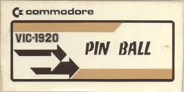 Top of cartridge artwork for Pinball on the Commodore VIC-20.
