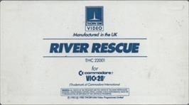 Top of cartridge artwork for River Rescue on the Commodore VIC-20.