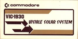 Top of cartridge artwork for Visible Solar System on the Commodore VIC-20.