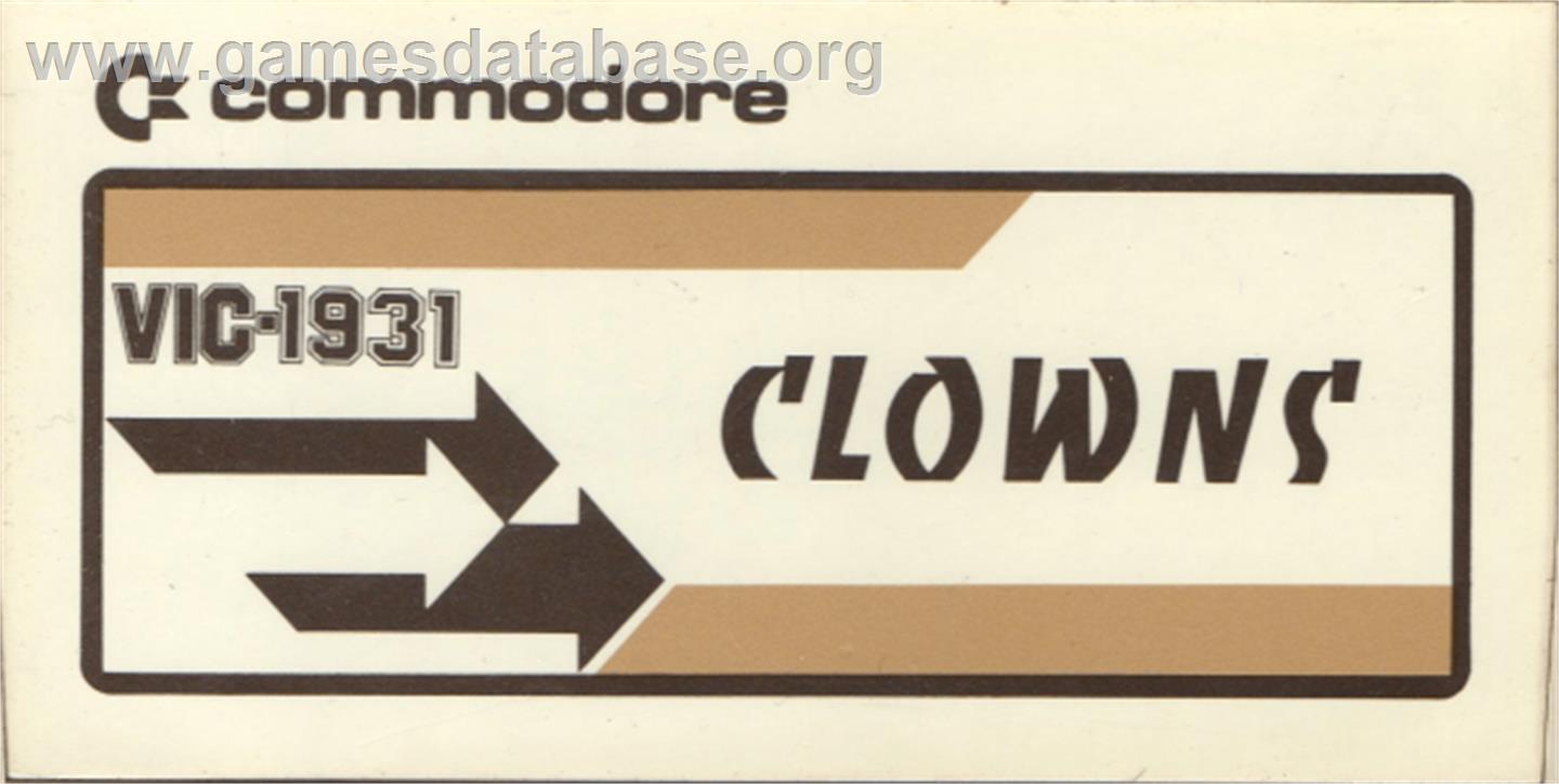 Clowns - Commodore VIC-20 - Artwork - Cartridge Top