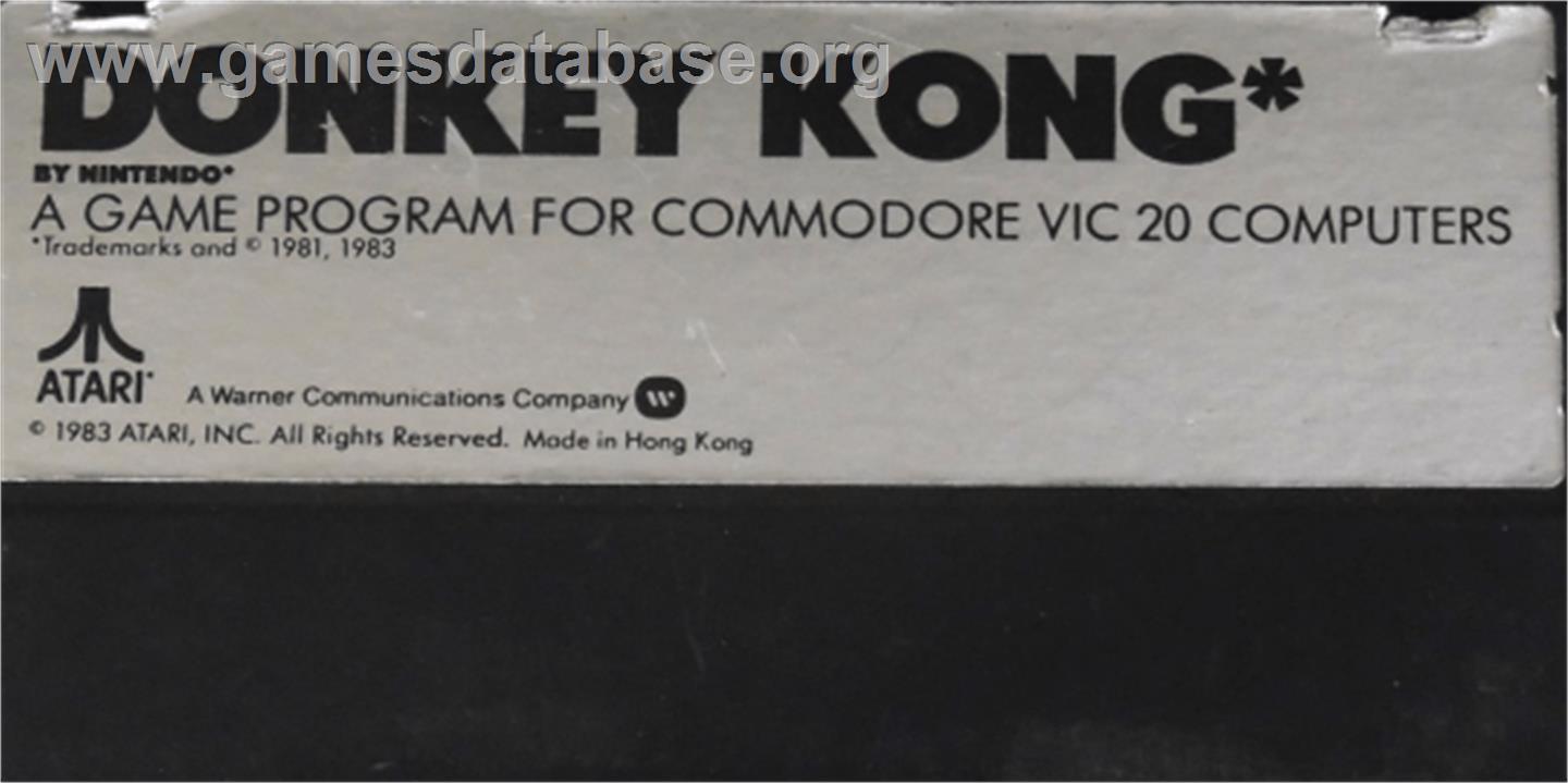 Donkey Kong - Commodore VIC-20 - Artwork - Cartridge Top