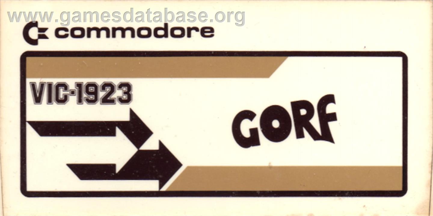 Gorf - Commodore VIC-20 - Artwork - Cartridge Top