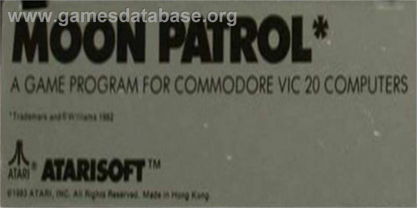Moon Patrol - Commodore VIC-20 - Artwork - Cartridge Top