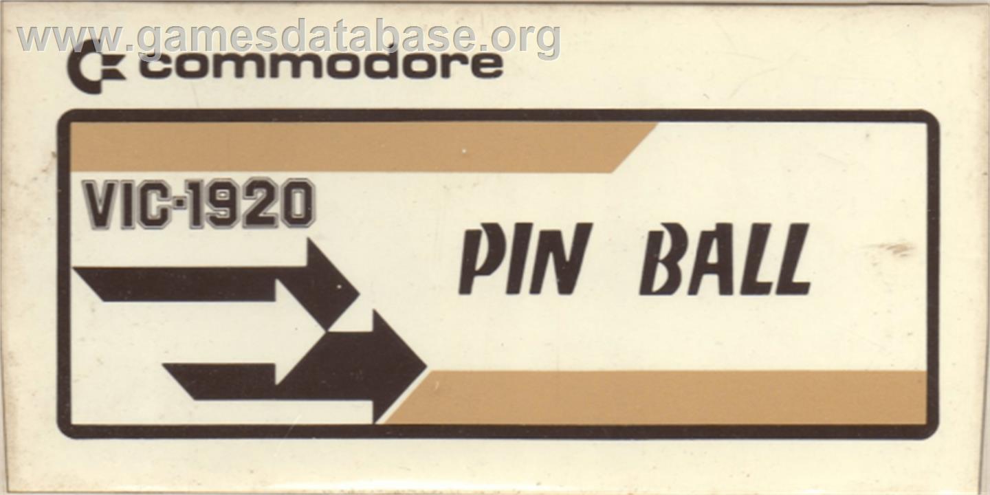 Pinball - Commodore VIC-20 - Artwork - Cartridge Top