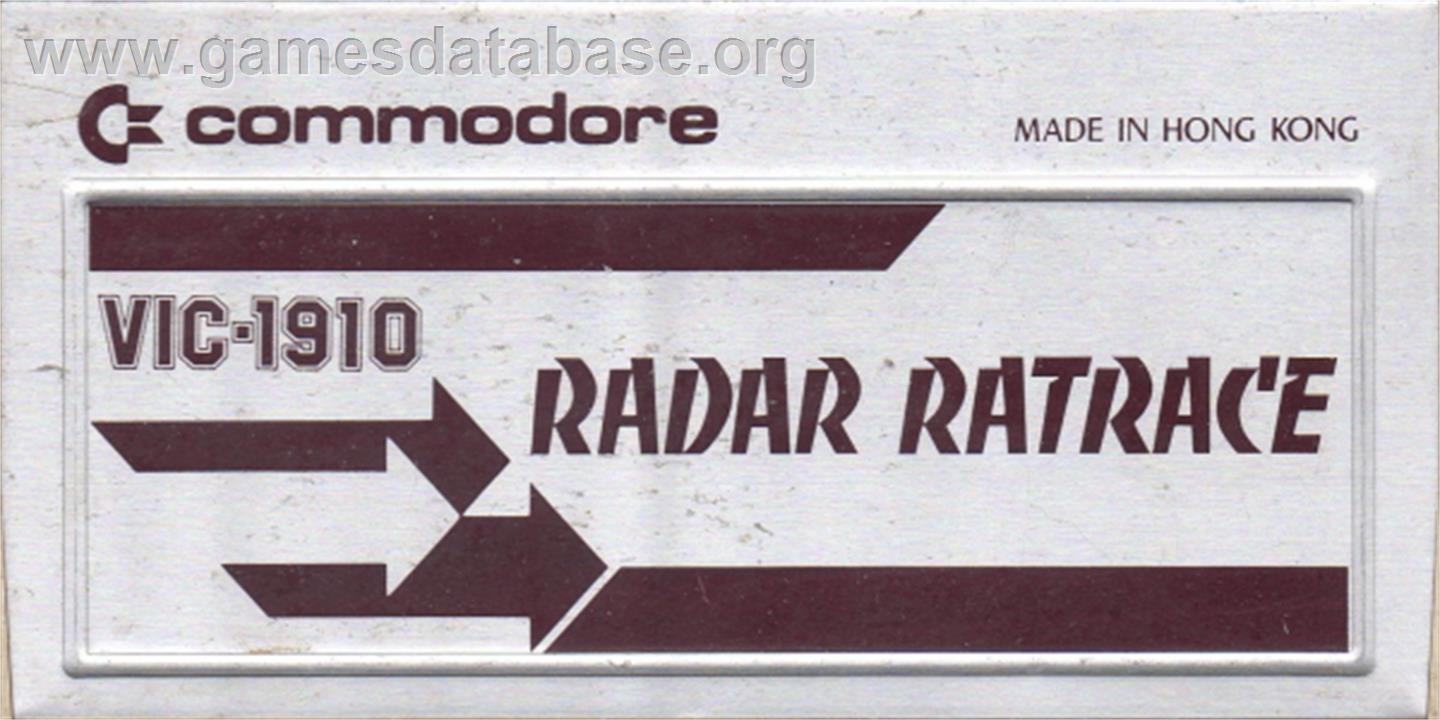 Radar Rat Race - Commodore VIC-20 - Artwork - Cartridge Top