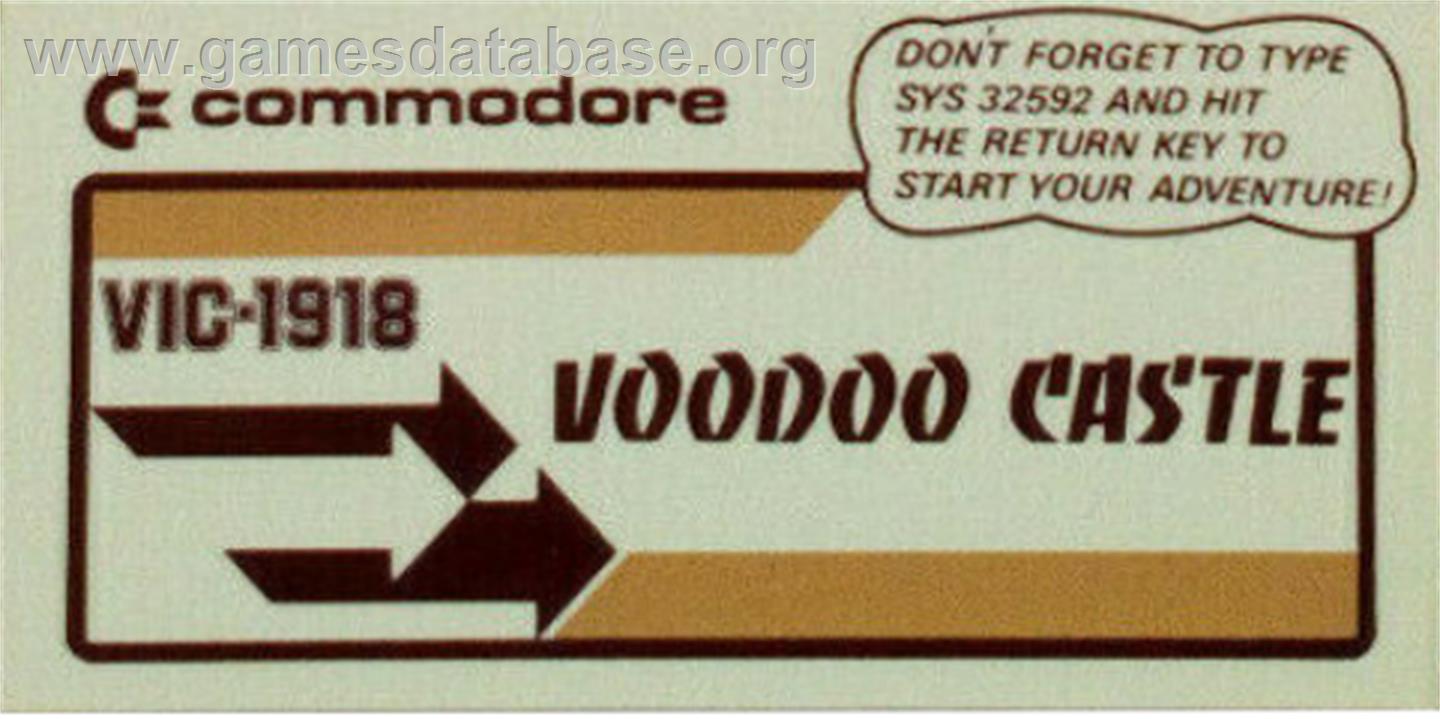 Voodoo Castle - Commodore VIC-20 - Artwork - Cartridge Top
