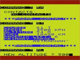 In game image of B1 Nuclear Bomber on the Commodore VIC-20.