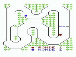 In game image of Car Race on the Commodore VIC-20.
