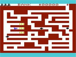 In game image of Cops 'n' Robbers on the Commodore VIC-20.