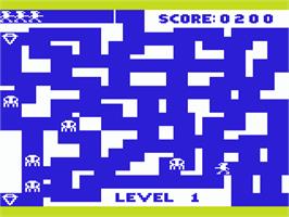 In game image of Creepy Corridors on the Commodore VIC-20.