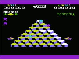 In game image of Cube Bert on the Commodore VIC-20.
