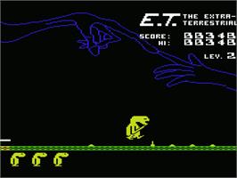 In game image of E.t. - The Extra Terrestrial on the Commodore VIC-20.