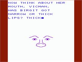 In game image of Facemaker on the Commodore VIC-20.