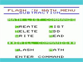In game image of Flash 'n Math - Subtraction on the Commodore VIC-20.