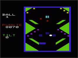 In game image of Flipper Ball on the Commodore VIC-20.