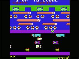 In game image of Frogger '07 on the Commodore VIC-20.