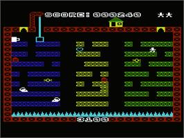 In game image of Johnnie Jumpet on the Commodore VIC-20.