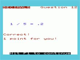 In game image of Math Book I - Vic Math Quiz on the Commodore VIC-20.