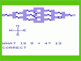 In game image of Maths Maze on the Commodore VIC-20.