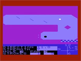 In game image of Miniature Golf on the Commodore VIC-20.