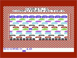 In game image of Morris And The Computer Factory on the Commodore VIC-20.