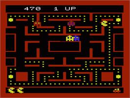 In game image of Ms. Pac-man on the Commodore VIC-20.