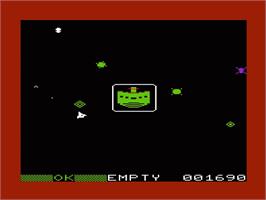 In game image of Omega Fury on the Commodore VIC-20.