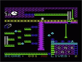 In game image of Perilous Cavern on the Commodore VIC-20.