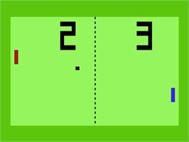 In game image of Pong on the Commodore VIC-20.