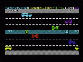 In game image of Psycho Shopper on the Commodore VIC-20.